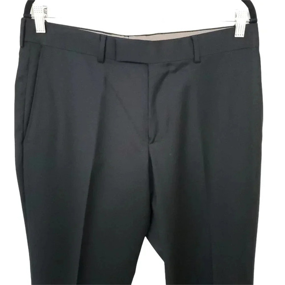 Boss Hugo Boss Wool Dress Pants Men's 32US (Euro Size 48) Black Trousers Pockets - Picture 4 of 11